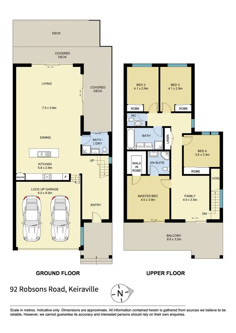 Floorplan of Homely semi-detached listing, 92 Robsons Road, Keiraville NSW 2500