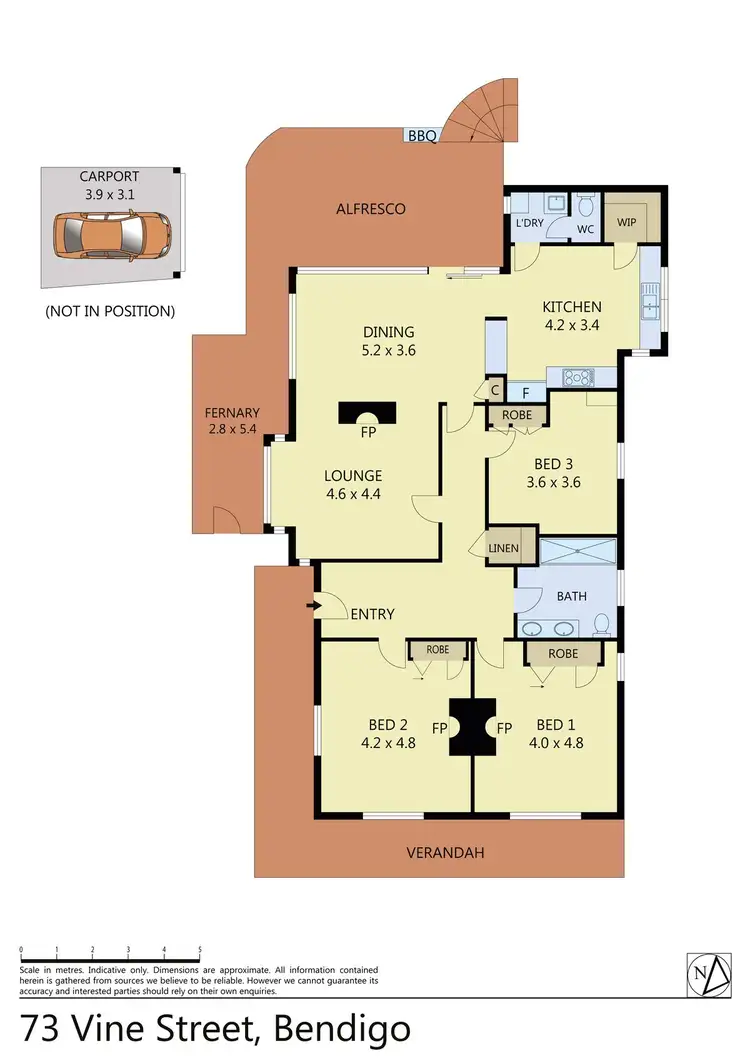 Floorplan of Homely house listing, 73 Vine Street, Bendigo VIC 3550