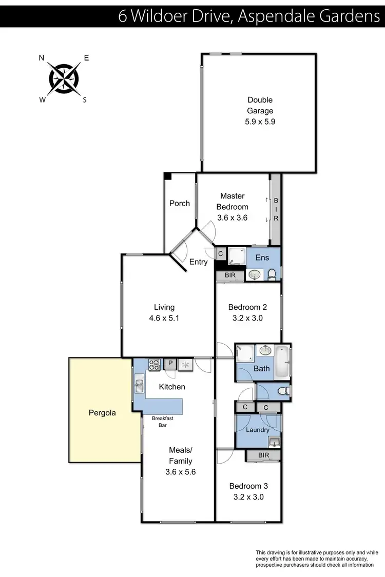 Floorplan of Homely house listing, 6 Wildoer Drive, Aspendale Gardens VIC 3195