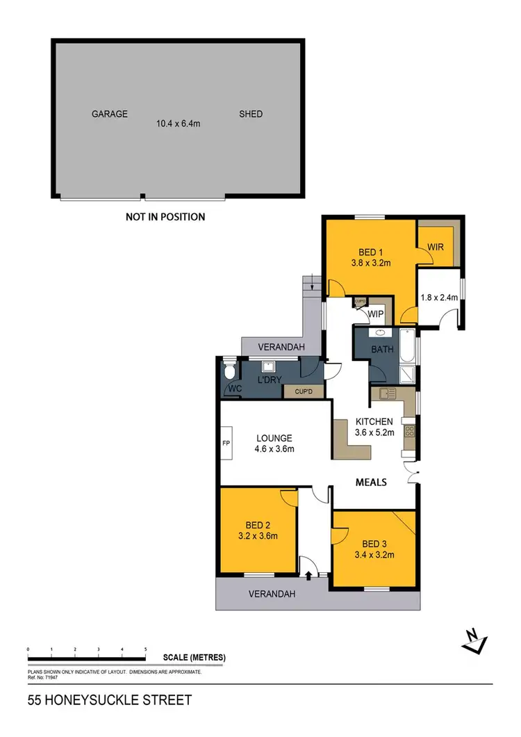 Floorplan of Homely house listing, 55 Honeysuckle Street, Bendigo VIC 3550
