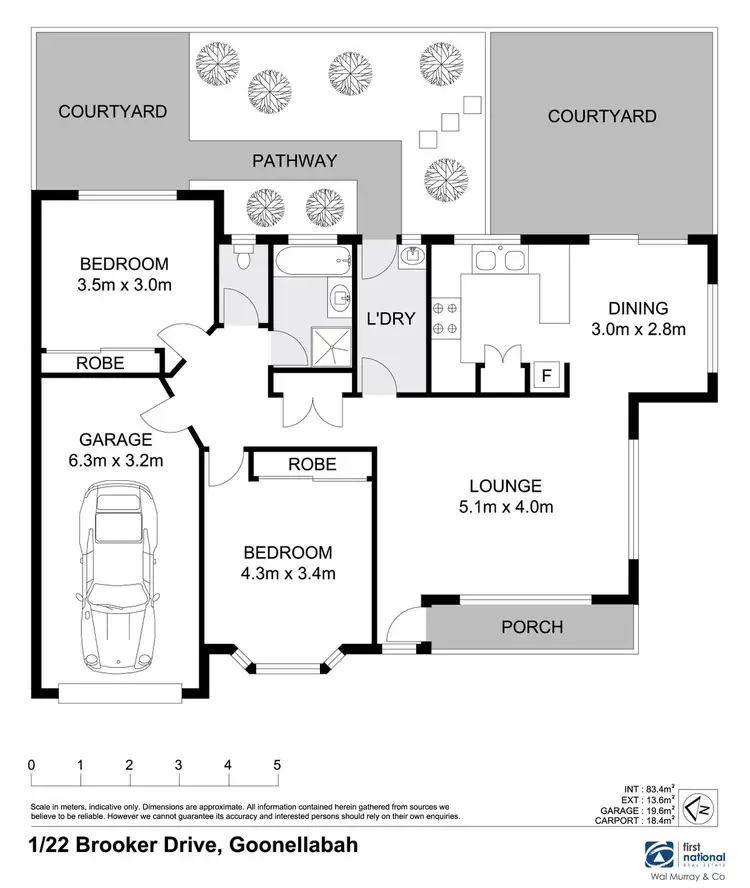 Floorplan of Homely unit listing, 1/22 Brooker Drive, Goonellabah NSW 2480