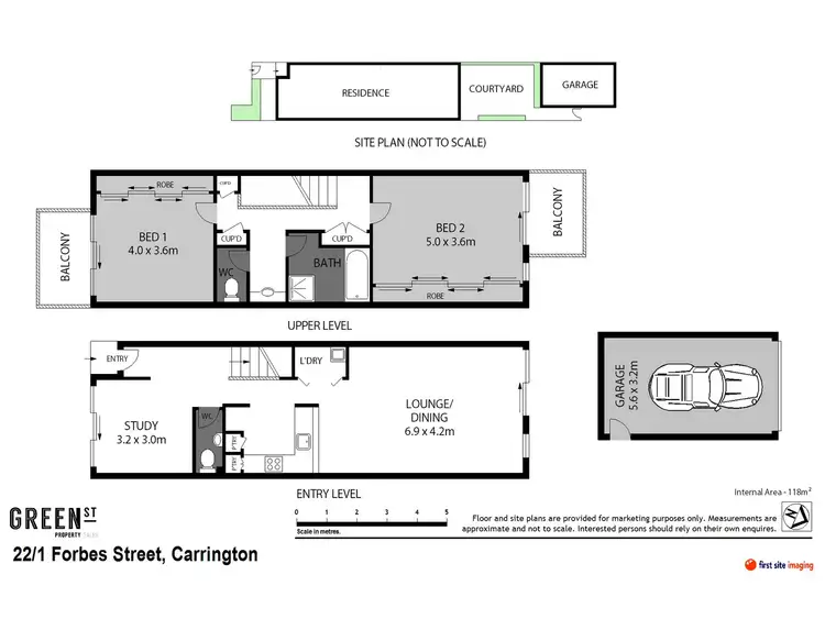 Floorplan of Homely townhouse listing, 22/1 Forbes Street, Carrington NSW 2294