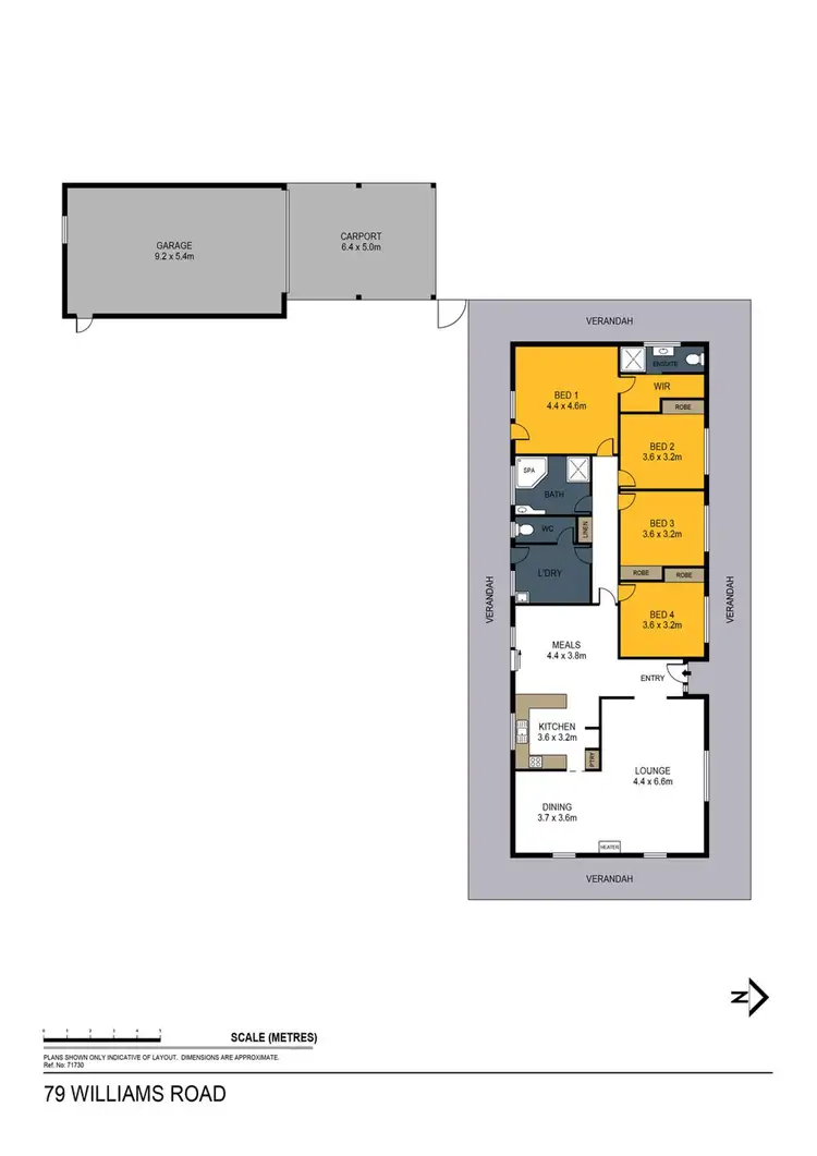 Floorplan of Homely house listing, 79 Williams Road, Myers Flat VIC 3556