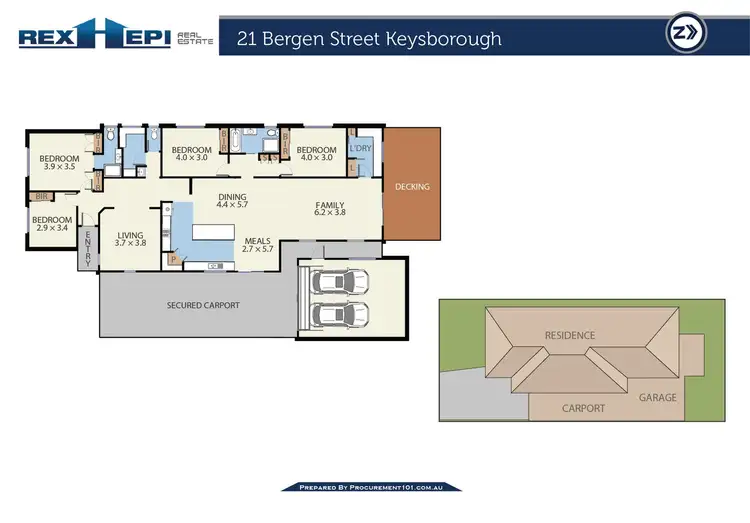 Floorplan of Homely house listing, 21 Bergen Street, Keysborough VIC 3173