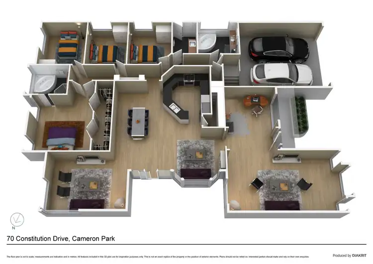 Floorplan of Homely house listing, 70 Constitution Drive, Cameron Park NSW 2285