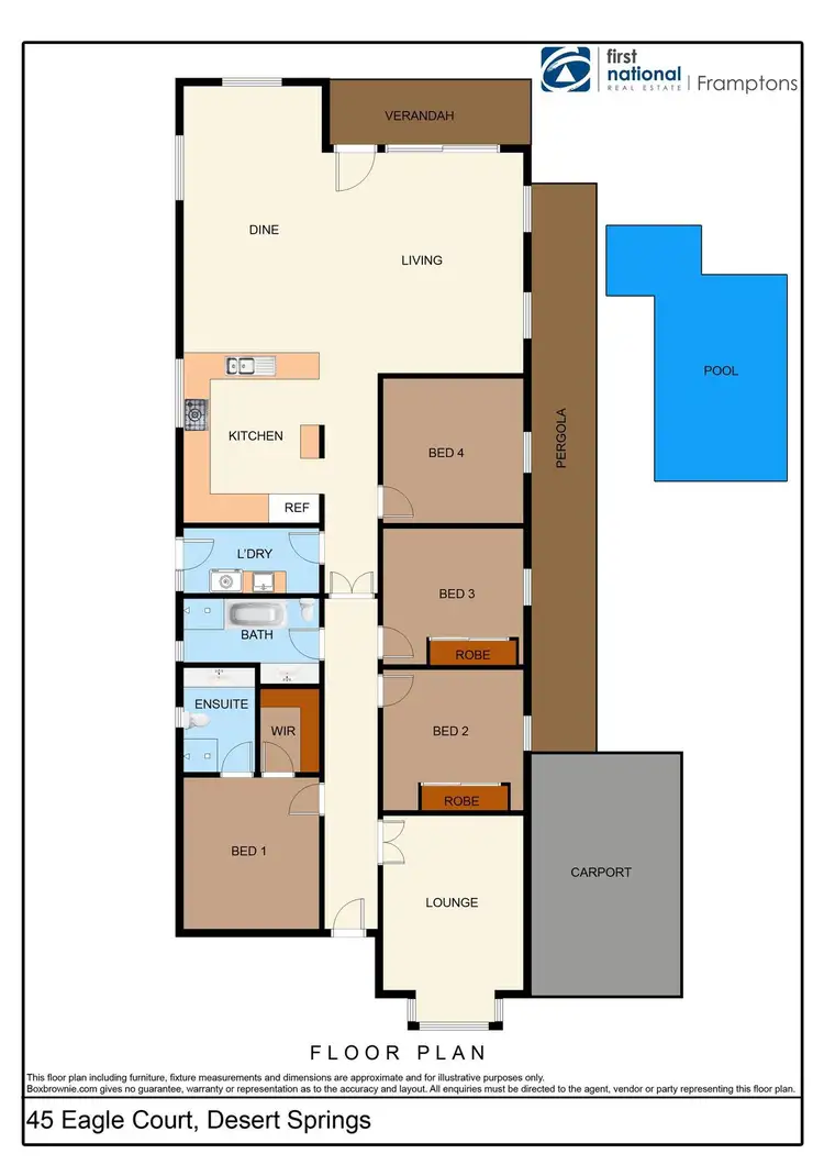 Floorplan of Homely house listing, 45 Eagle Court, Desert Springs NT 870