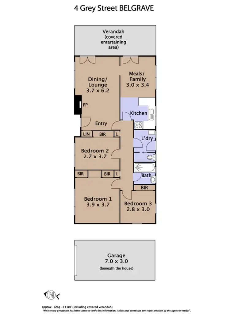 Floorplan of Homely house listing, 4 Grey Street, Belgrave VIC 3160
