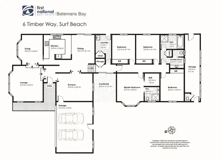 Floorplan of Homely house listing, 6 Timber Way, Surf Beach NSW 2536