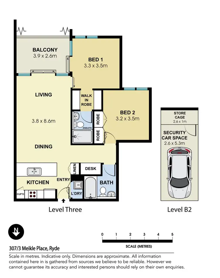 Floorplan of Homely apartment listing, 307/3 Meikle Place, Ryde NSW 2112
