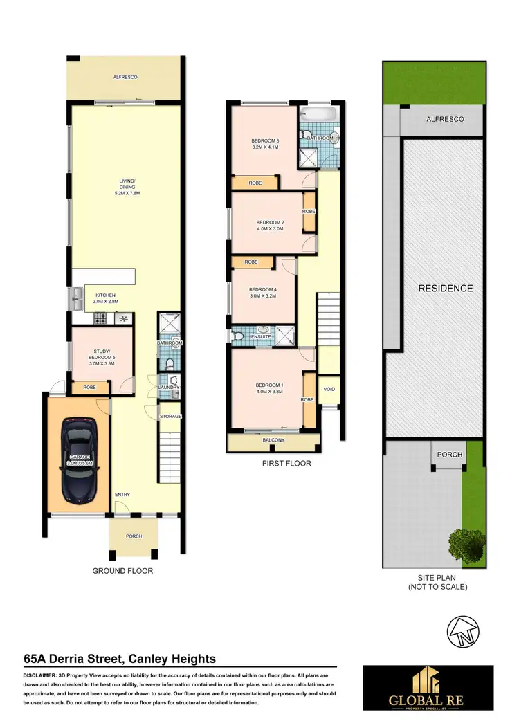Floorplan of Homely semi-detached listing, 65 Derria Street, Canley Heights NSW 2166