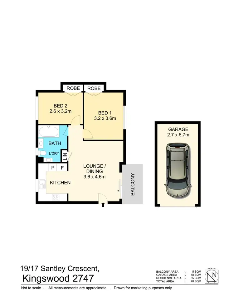 Floorplan of Homely unit listing, 19/17 Santley Crescent, Kingswood NSW 2747