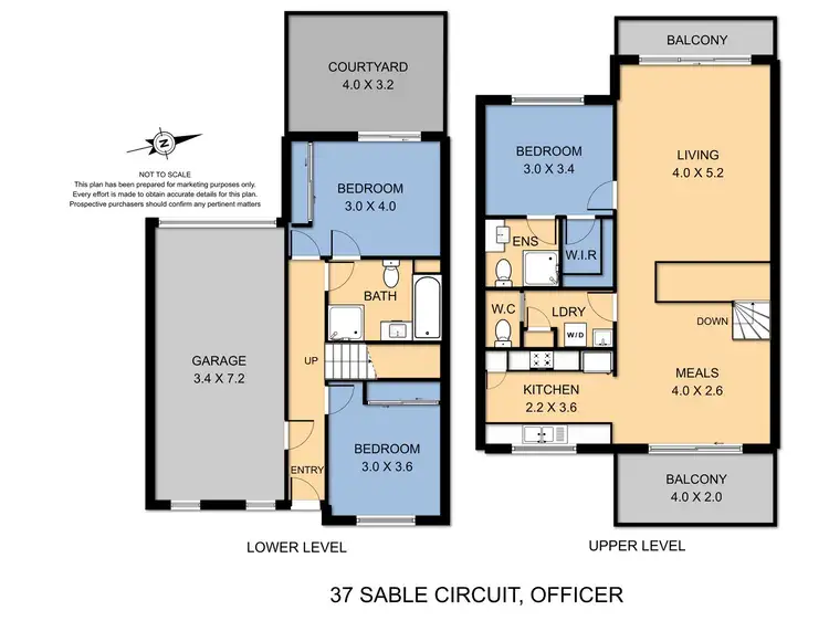 Floorplan of Homely townhouse listing, 37 Sable Circuit, Officer VIC 3809