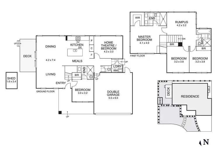 Floorplan of Homely townhouse listing, 1/3 Eyre Court, Templestowe Lower VIC 3107