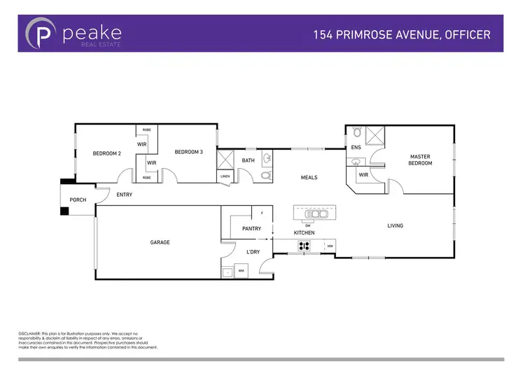 Floorplan of Homely house listing, 154 Primrose Avenue, Officer VIC 3809