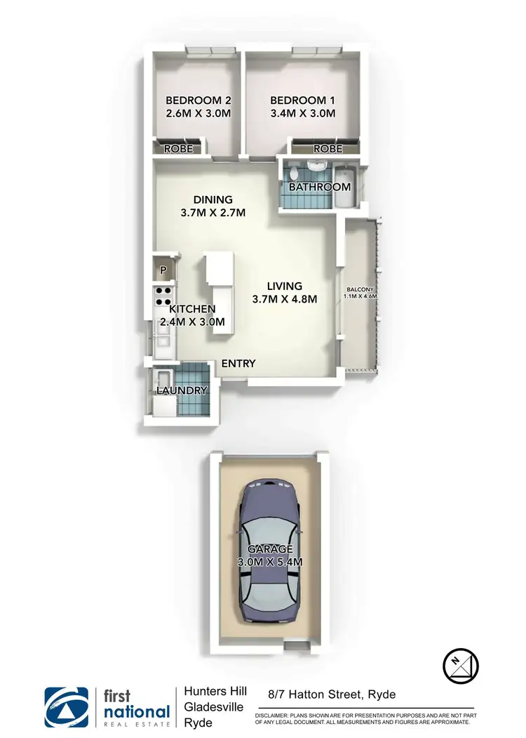 Floorplan of Homely apartment listing, 8/7 Hatton Street, Ryde NSW 2112