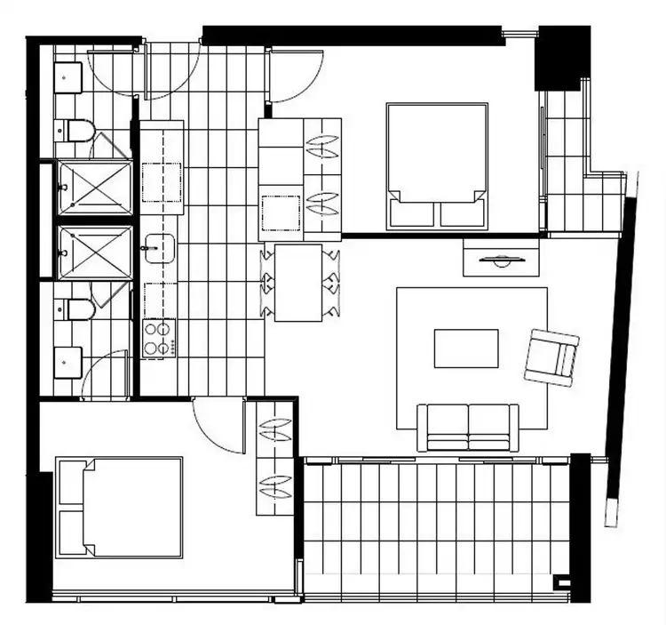 Floorplan of Homely apartment listing, 4103/220 Spencer Street, Melbourne VIC 3000