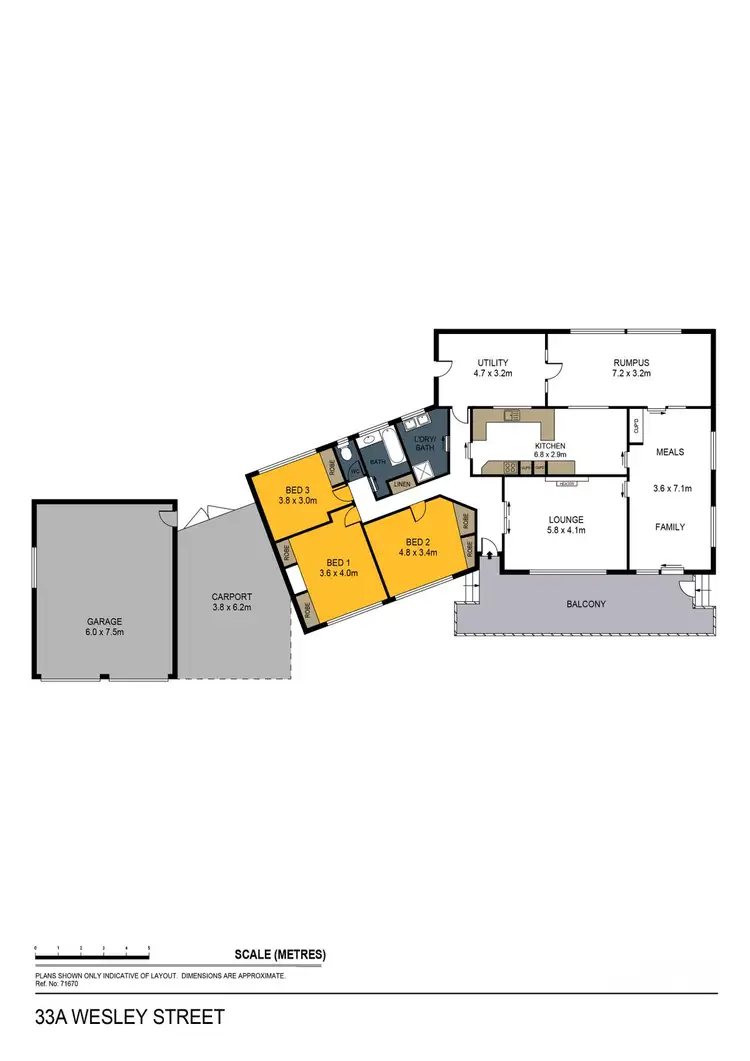 Floorplan of Homely house listing, 33A Wesley Street, Kangaroo Flat VIC 3555