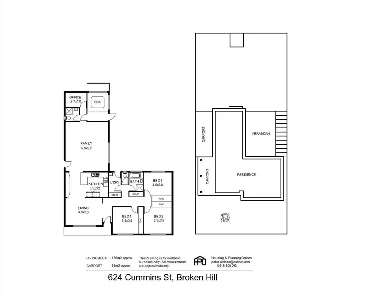 Floorplan of Homely house listing, 624 Cummins Street, Broken Hill NSW 2880