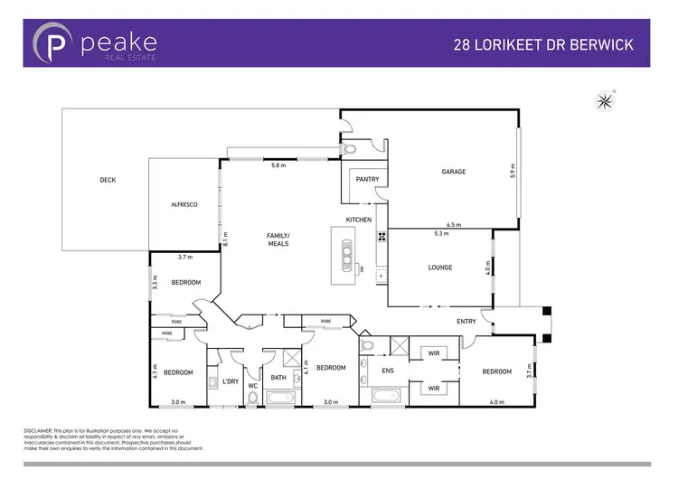 Floorplan of Homely house listing, 28 Lorikeet Drive, Berwick VIC 3806