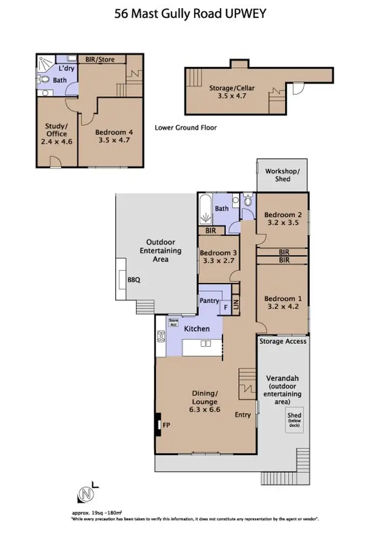 Floorplan of Homely house listing, 56 Mast Gully Road, Upwey VIC 3158
