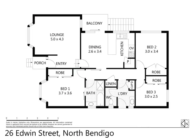 Floorplan of Homely house listing, 26 Edwin Street, North Bendigo VIC 3550
