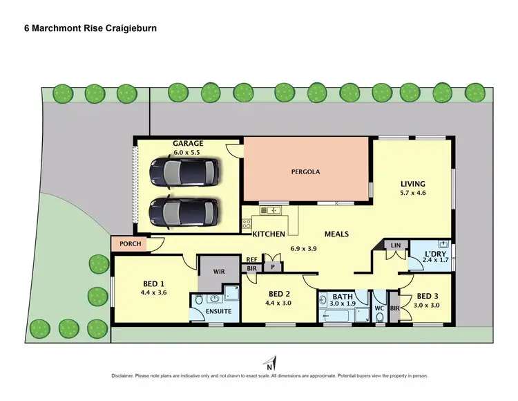 Floorplan of Homely house listing, 6 Marchmont Rise, Craigieburn VIC 3064