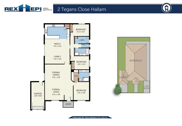 Floorplan of Homely house listing, 2 Tegans Close, Hallam VIC 3803