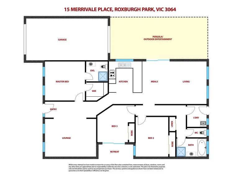 Floorplan of Homely house listing, 15 Merrivale Place, Roxburgh Park VIC 3064