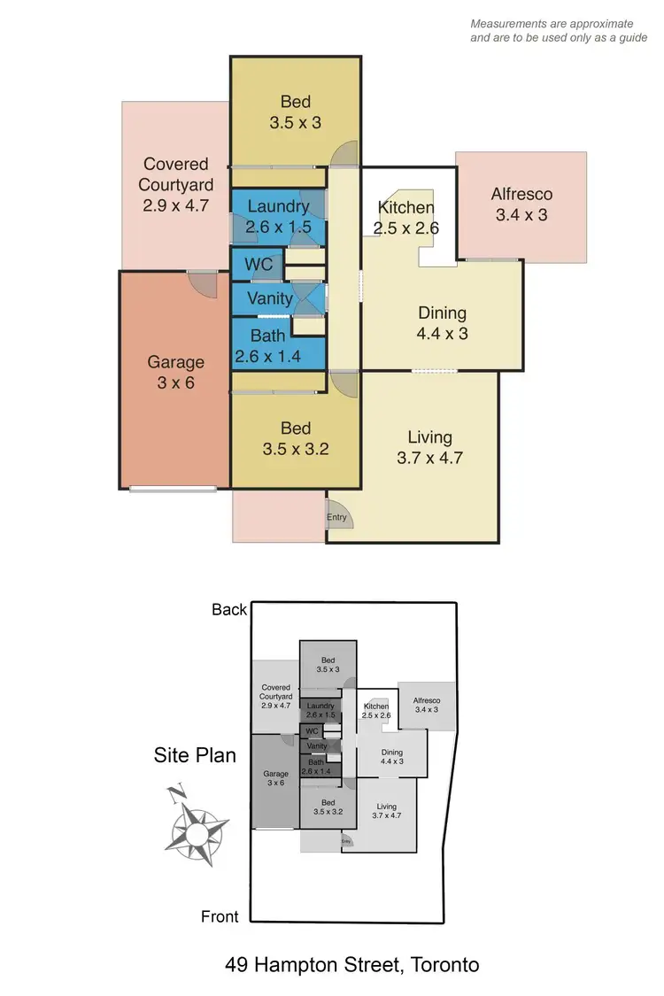 Floorplan of Homely villa listing, 49 Hampton Street, Toronto NSW 2283