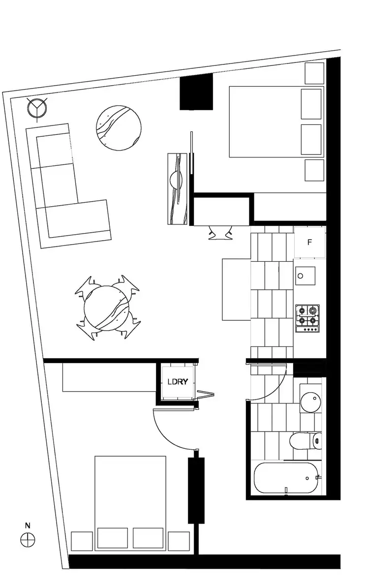 Floorplan of Homely apartment listing, 1202/18 Mt Alexander Road, Travancore VIC 3032