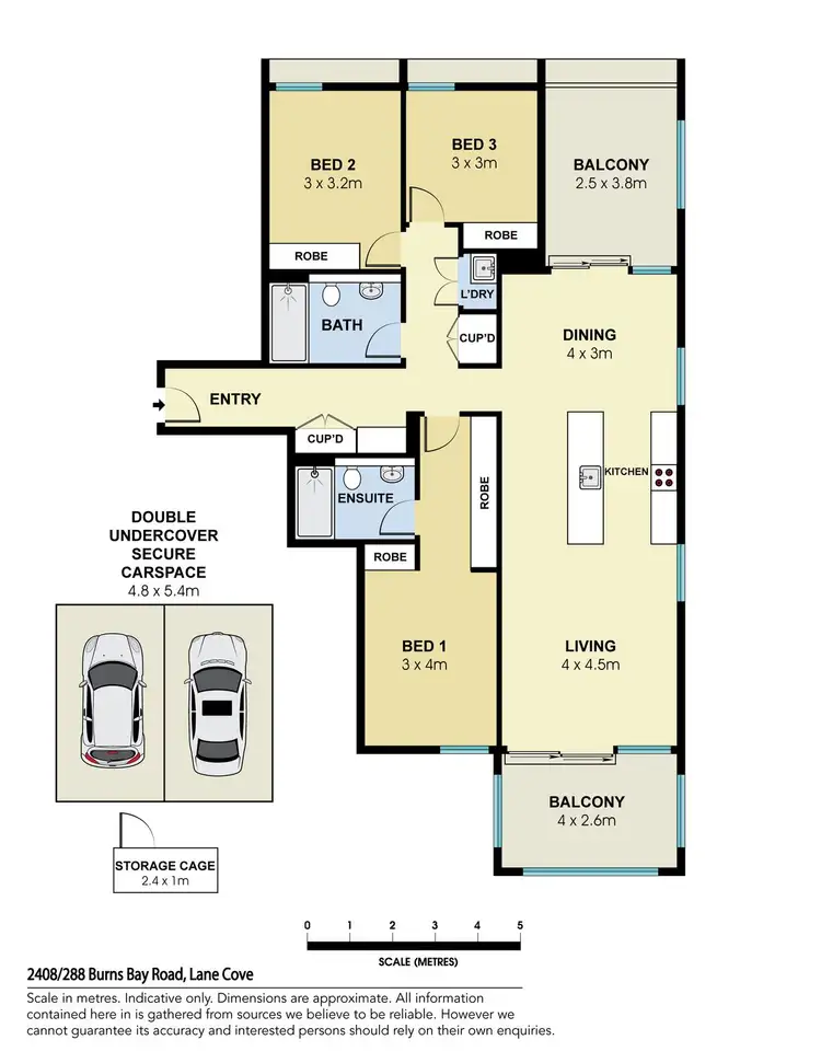 Floorplan of Homely apartment listing, 2408/288 Burns Bay Road, Lane Cove NSW 2066