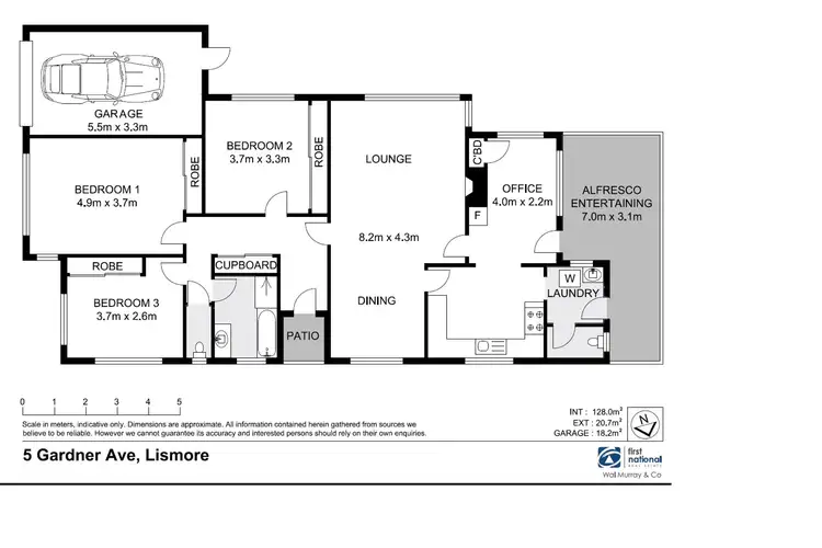 Floorplan of Homely house listing, 5 Gardner Avenue, Lismore NSW 2480