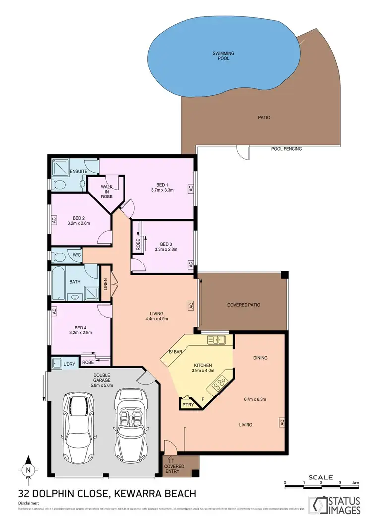 Floorplan of Homely house listing, 32 Dolphin Close, Kewarra Beach QLD 4879