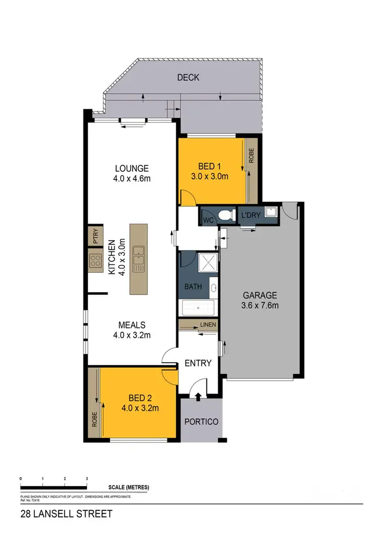 Floorplan of Homely house listing, 28 Lansell Street, Kangaroo Flat VIC 3555