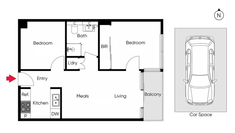 Floorplan of Homely apartment listing, 105/11 Flockhart Street, Abbotsford VIC 3067