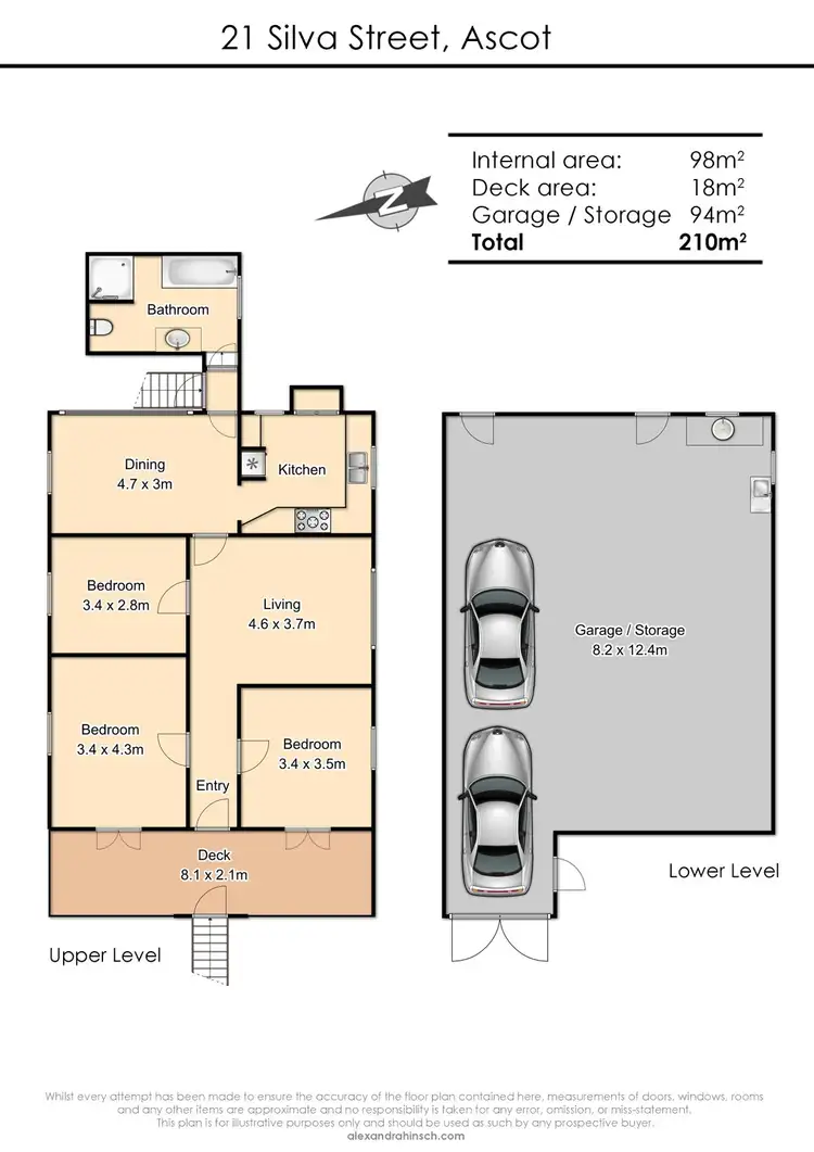 Floorplan of Homely house listing, 21 Silva Street, Ascot QLD 4007
