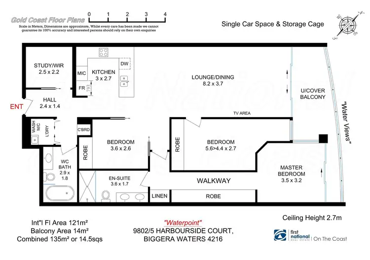 Floorplan of Homely apartment listing, 2802/5 Harbour Side Court, Biggera Waters QLD 4216