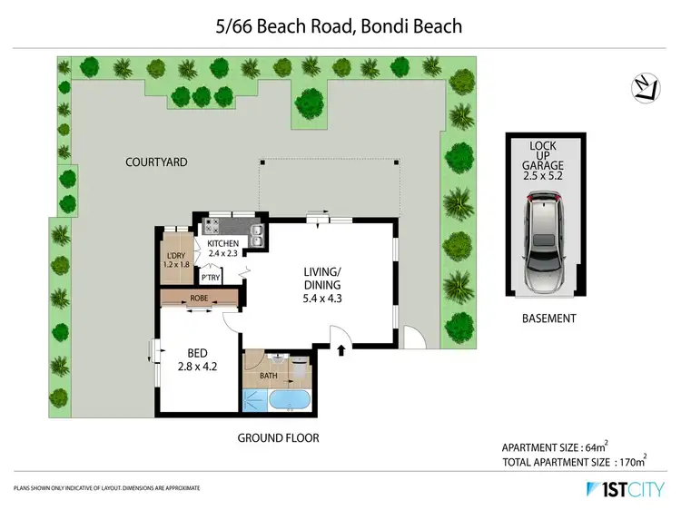 Floorplan of Homely apartment listing, 5/66 Beach Road, Bondi Beach NSW 2026
