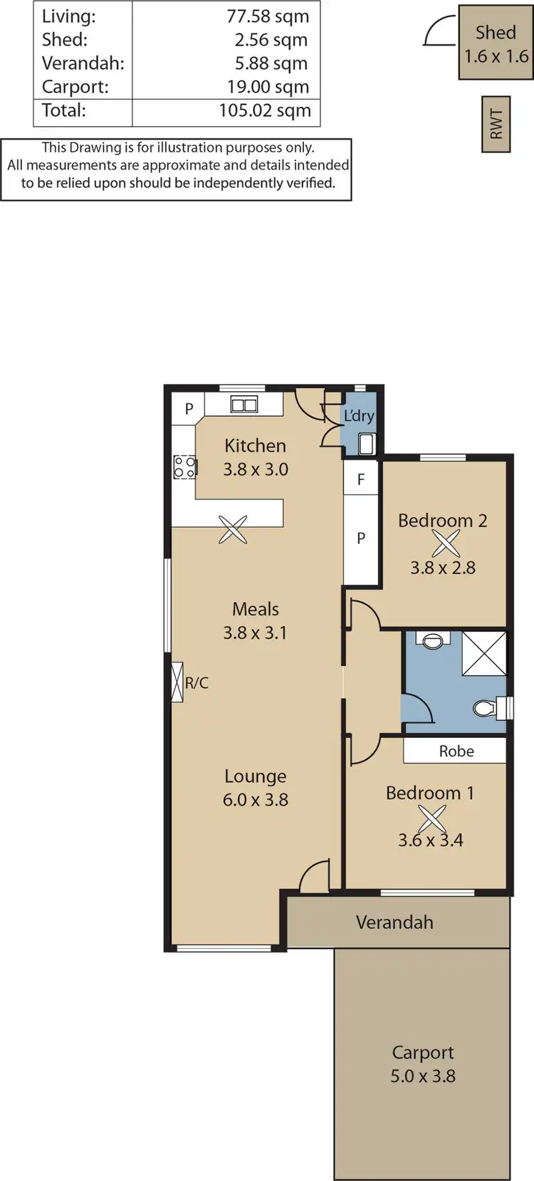 Floorplan of Homely house listing, Unit 5/25 Fradd Court, Angle Vale SA 5117