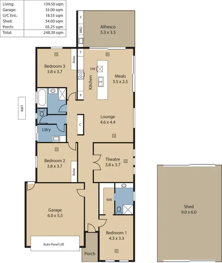 Floorplan of Homely house listing, 45 Pedler Boulevard, Freeling SA 5372