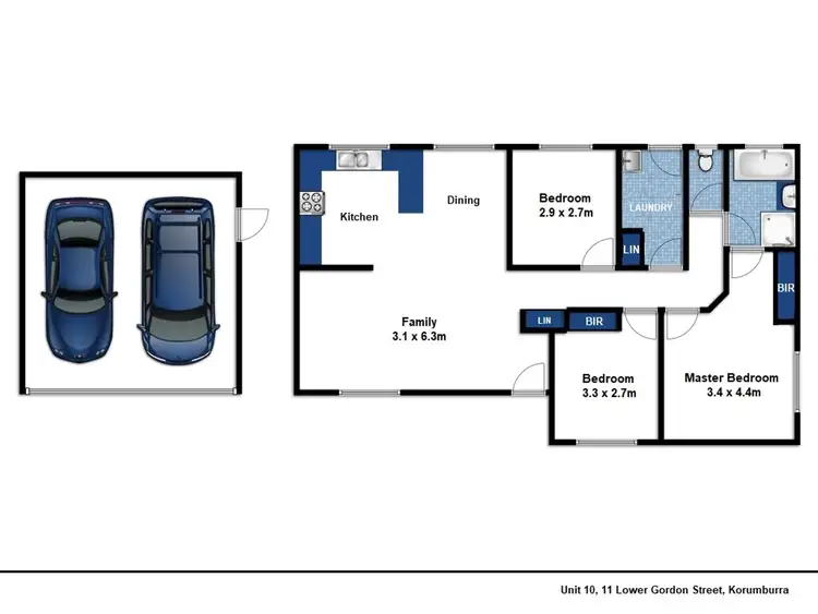 Floorplan of Homely townhouse listing, 10/11 Lower Gordon St, Korumburra VIC 3950