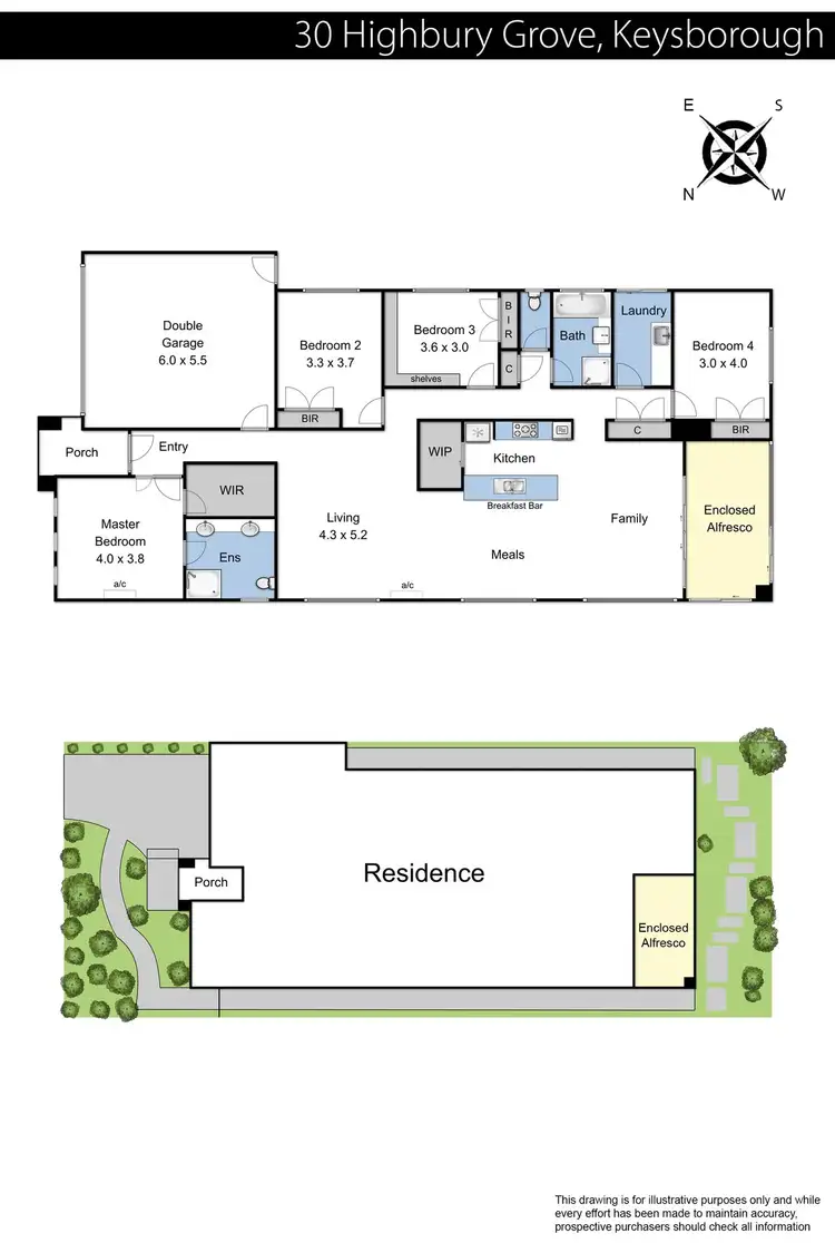 Floorplan of Homely house listing, 30 Highbury Grove, Keysborough VIC 3173