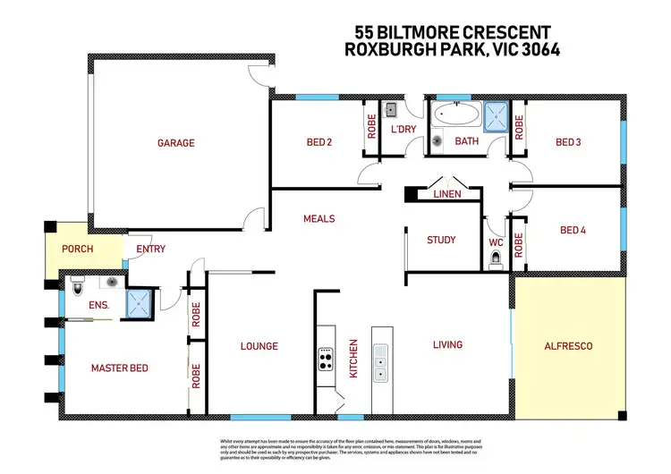 Floorplan of Homely house listing, 55 Biltmore Crescent, Roxburgh Park VIC 3064