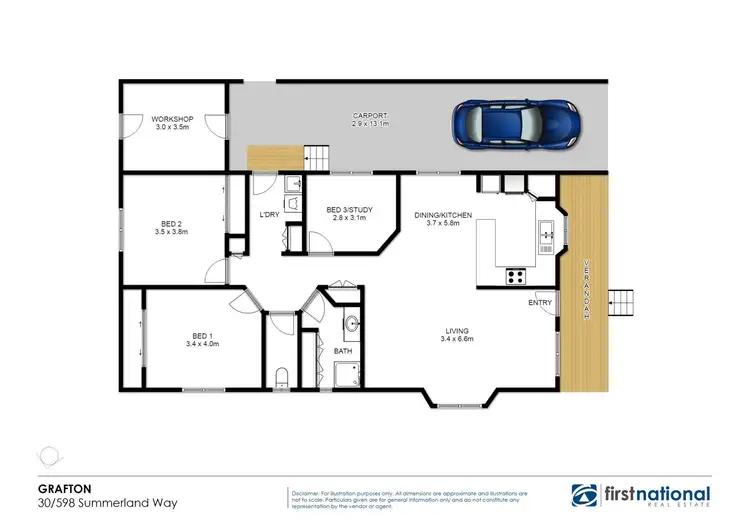 Floorplan of Homely retirement listing, 30/598 Summerland Way, Grafton NSW 2460