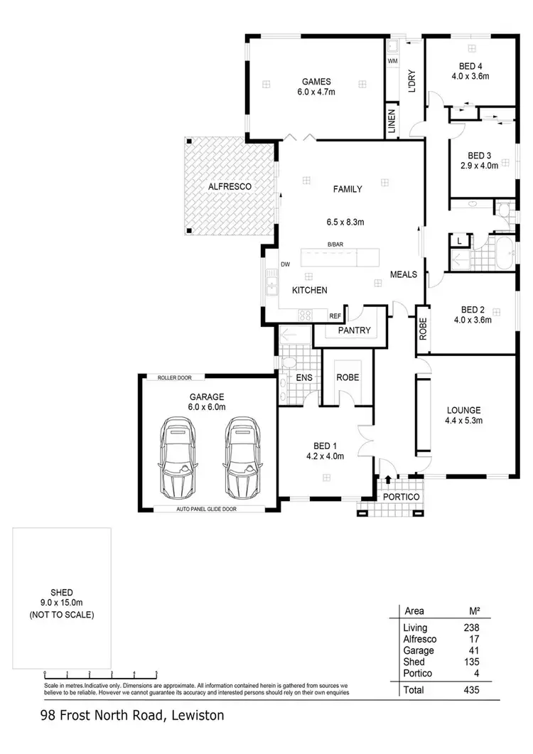 Floorplan of Homely house listing, 98 Frost North Road, Lewiston SA 5501