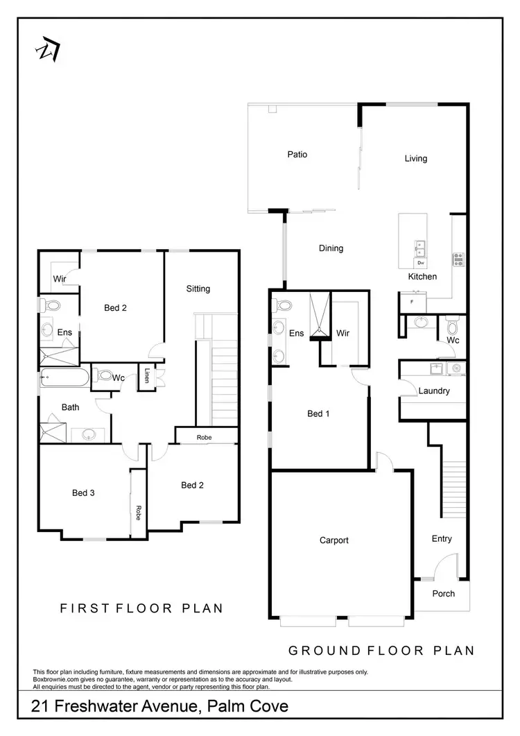 Floorplan of Homely house listing, 21 Freshwater Avenue, Palm Cove QLD 4879