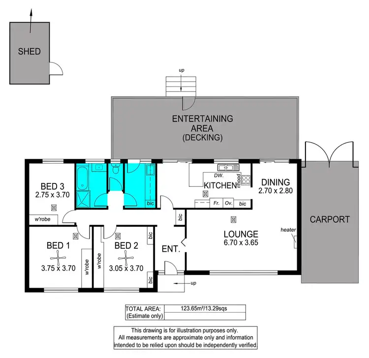 Floorplan of Homely house listing, 43 Scenic Way East, Ridgehaven SA 5097
