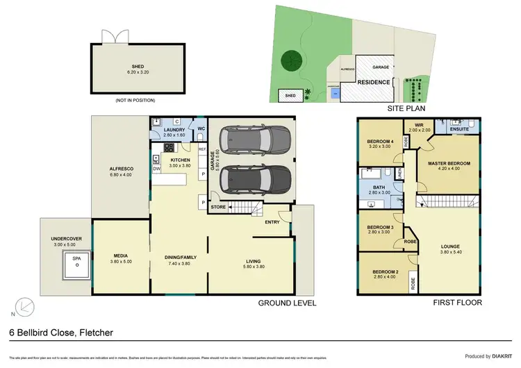 Floorplan of Homely house listing, 6 Bellbird Close, Fletcher NSW 2287