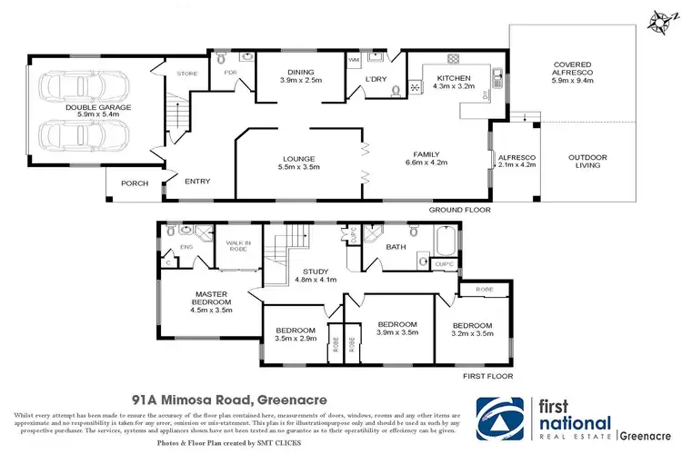 Floorplan of Homely house listing, 91A Mimosa Road, Greenacre NSW 2190