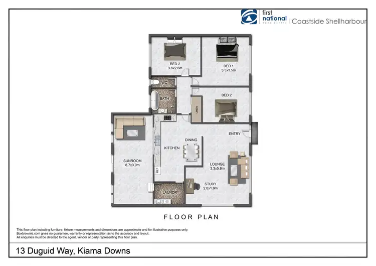 Floorplan of Homely house listing, 13 Duguid Way, Kiama Downs NSW 2533